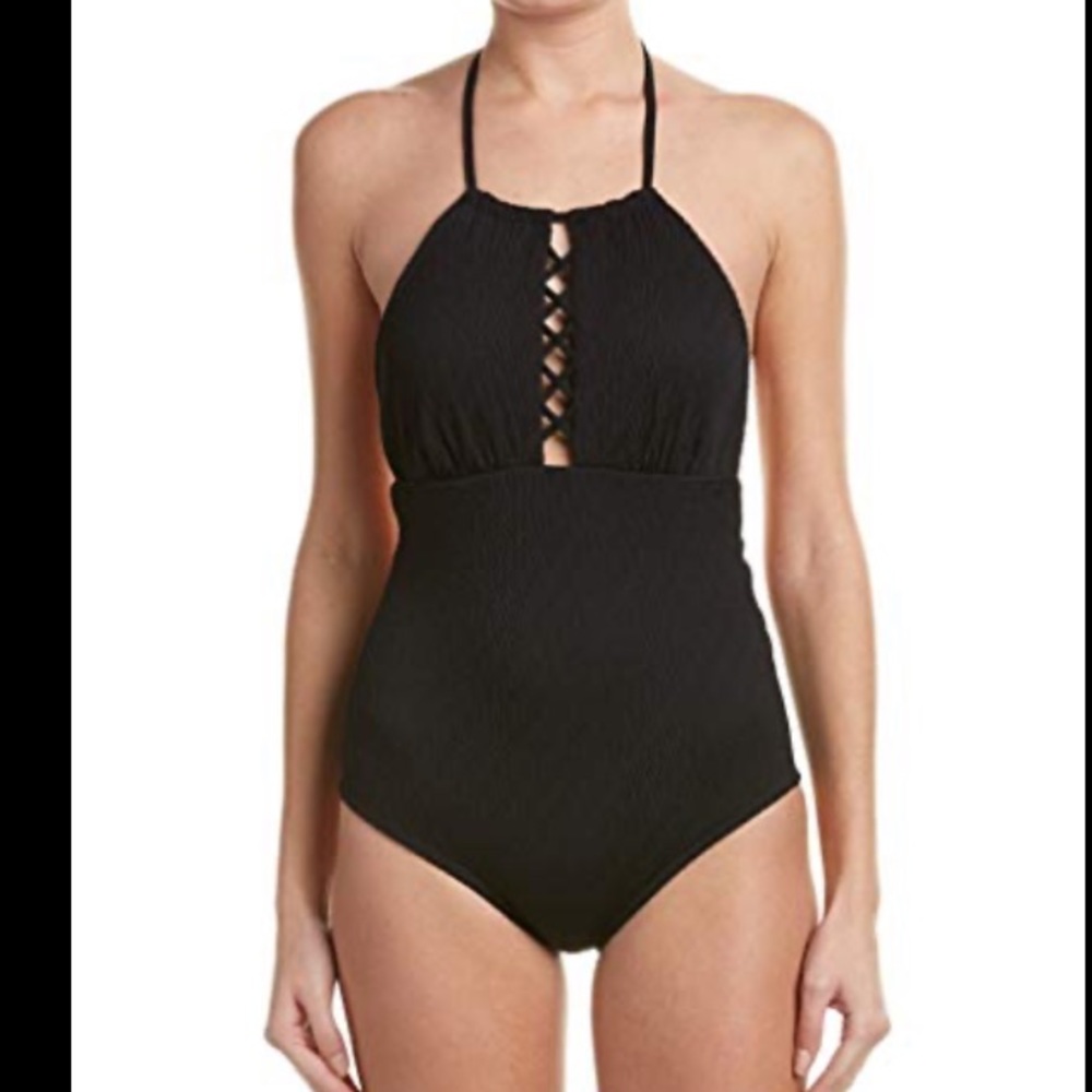 SHOSHANNA: Embossed Maillot One-Piece Swimsuit